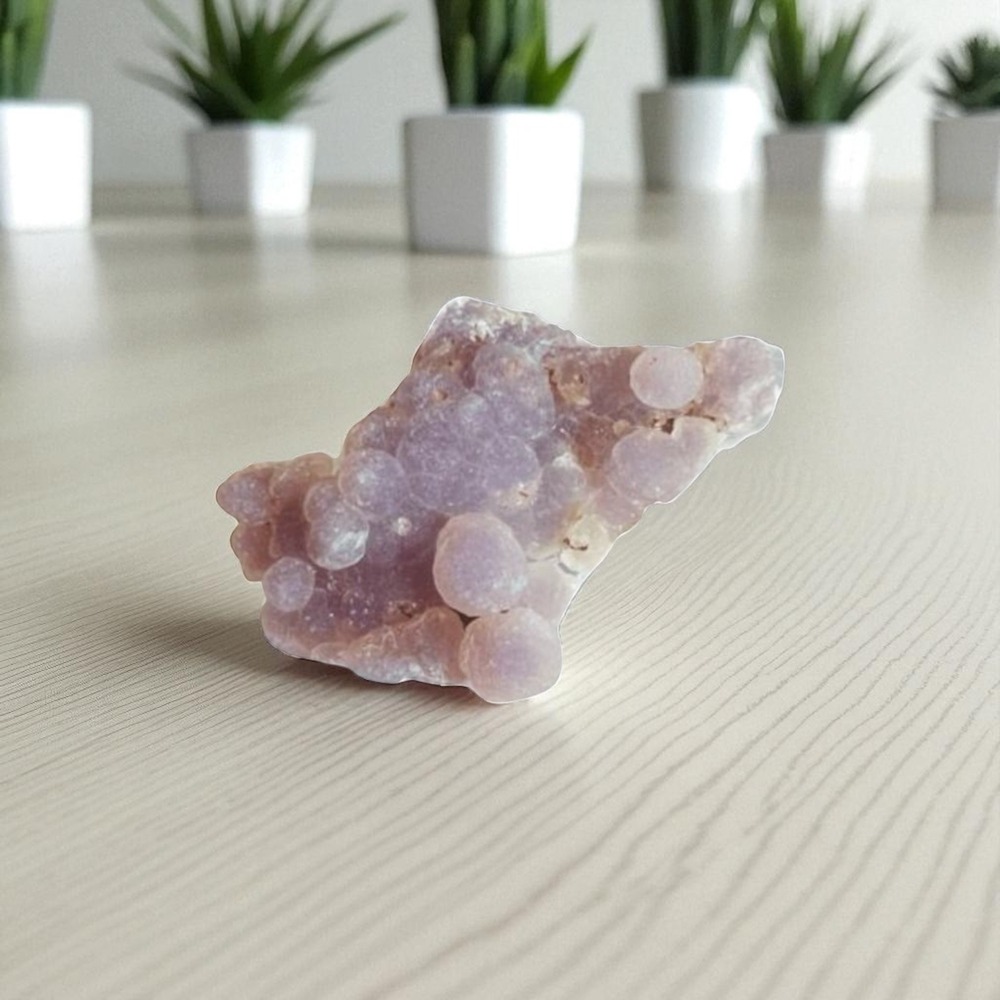 Rare Grape‎ Agate Crystal Cluster Botryoidal Purple Chalcedony Healing Stone